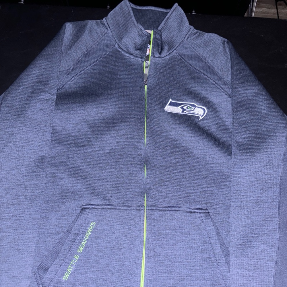 NFL Seattle Seahawks Zip Up Sweatshirt Mens Large